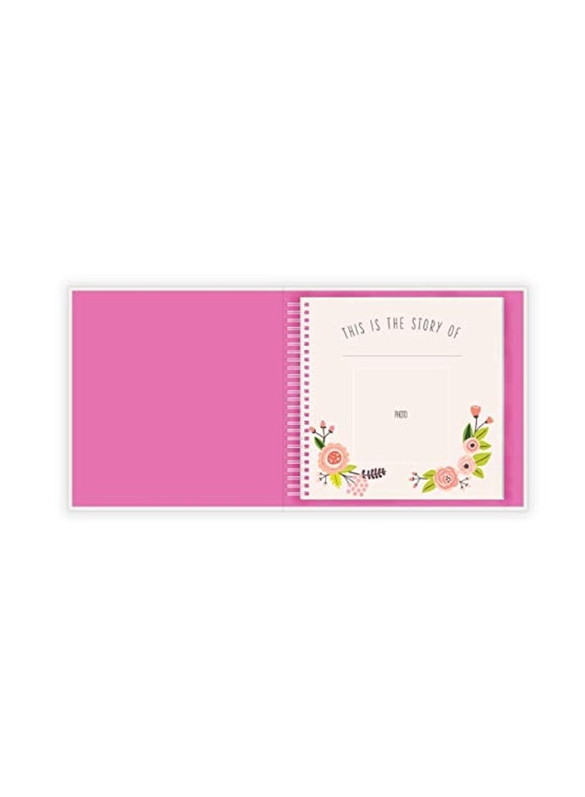Lucy Darling Baby First Year Journal Notebook White/Pink/Green - Image 2
