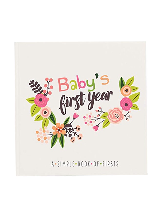 Lucy Darling Baby First Year Journal Notebook White/Pink/Green - Image 1