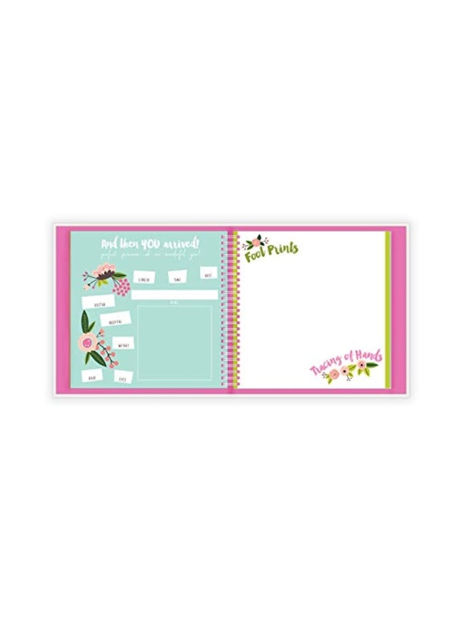Lucy Darling Baby First Year Journal Notebook White/Pink/Green - Image 4