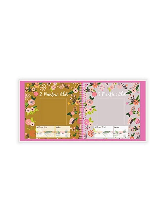 Lucy Darling Baby First Year Journal Notebook White/Pink/Green - Image 5