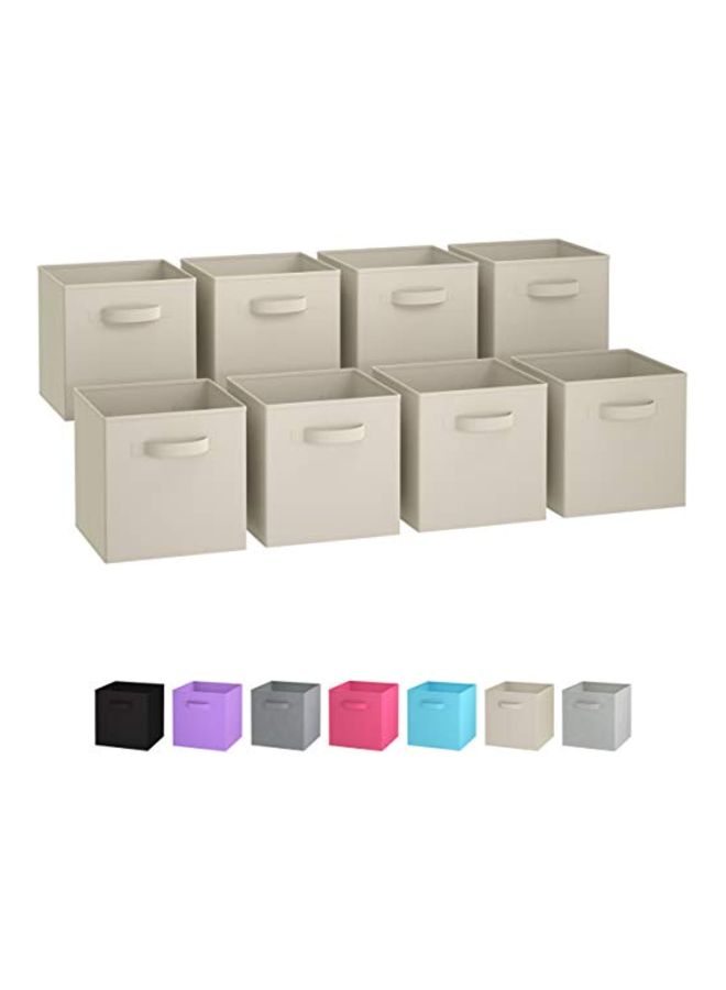 Royexe 8-Piece Cube Storage Bins Black - Image 1