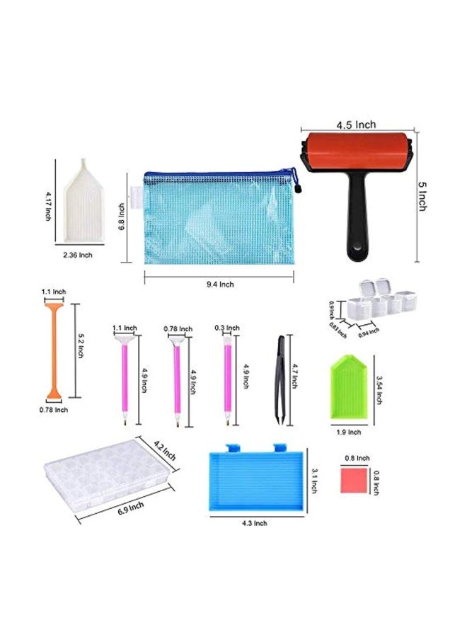 Changlian 22-Piece 5D Diamond Painting Tools And Accessories Kits White/Blue/Red  - Image 5