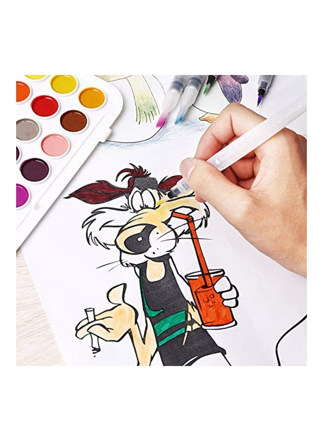 Ohuhu - 6-Piece Aqua Painting Brush Pens Set Clear - Image 1