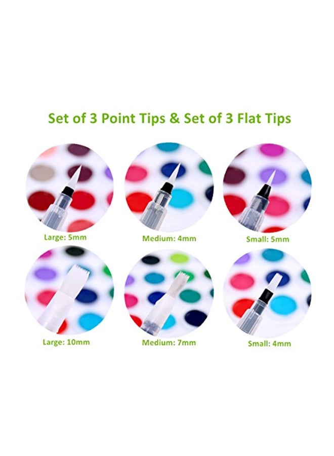 Ohuhu - 6-Piece Aqua Painting Brush Pens Set Clear - Image 1