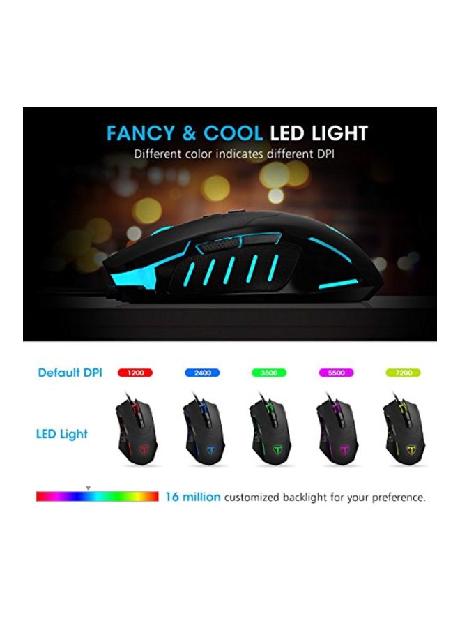 PICTEK Wired Gaming Mouse Black - Image 2