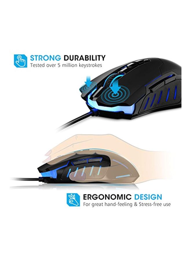 PICTEK Wired Gaming Mouse Black - Image 5