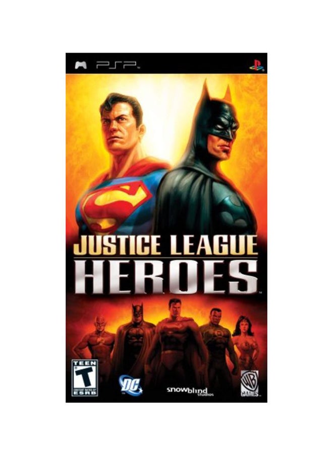 وارنر بروس لعبة "Justice League Heroes" (إصدار عالمي) - تقمص الأدوار - بلاي ستيشن محمول (PSP)  - Image 1