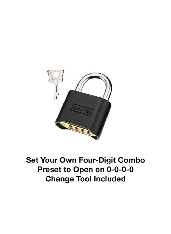 Master Lock - Set Your Own Combination Padlock Black 6.6x1.2x3.5inch - Image 1