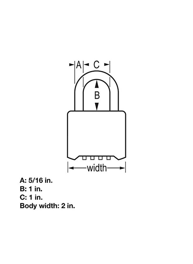 Master Lock - Set Your Own Combination Padlock Black 6.6x1.2x3.5inch - Image 1