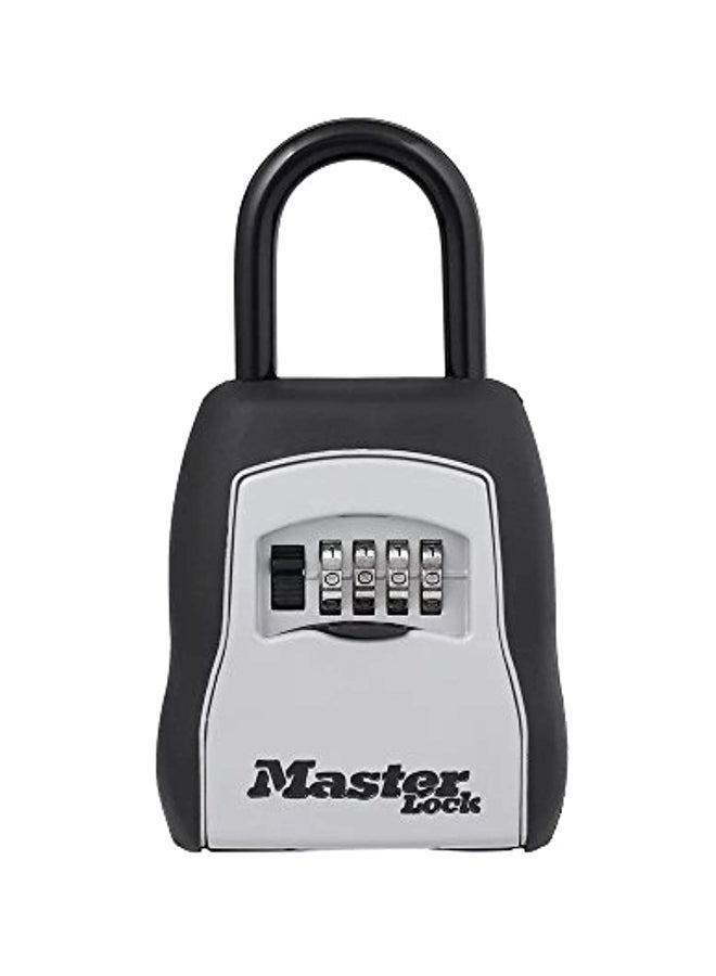 Master Lock - 5 Key Capacity Portable Lock Box Black/Grey 9.2x5.2x1.9inch - Image 1