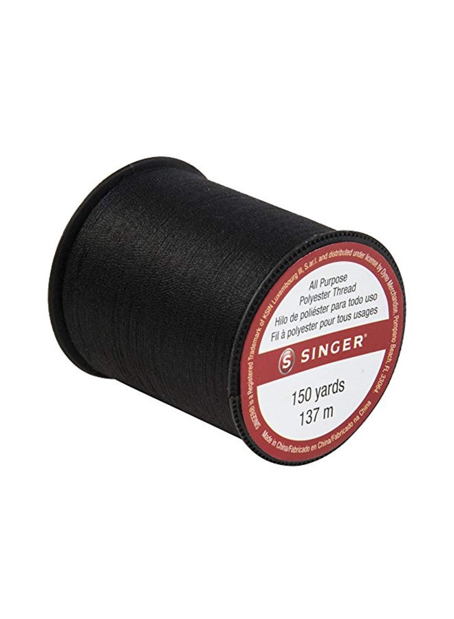 SINGER All Purpose Polyester Thread Black 1.5x1.5x0.7inch - Image 3