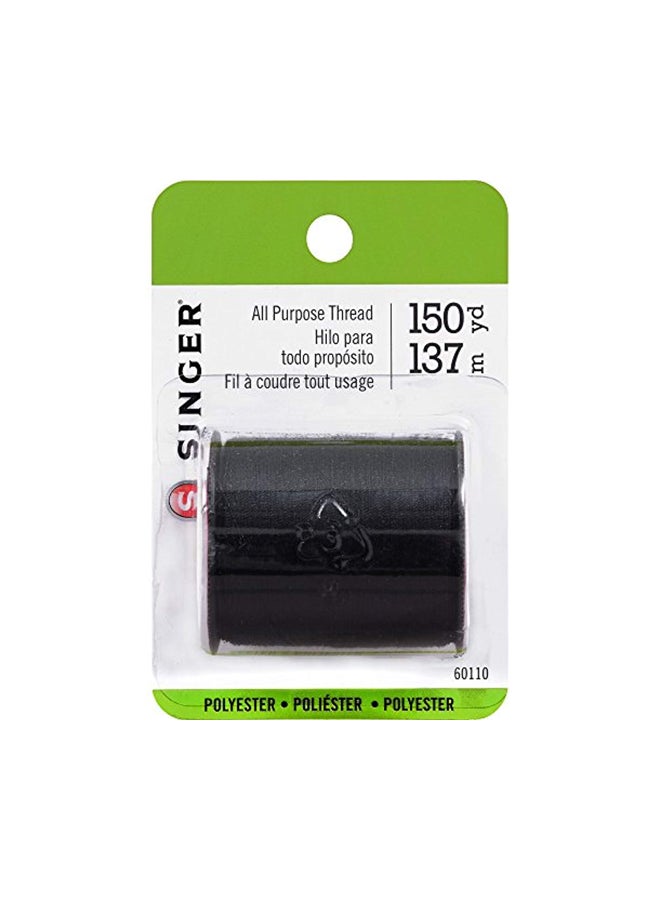 SINGER All Purpose Polyester Thread Black 1.5x1.5x0.7inch - Image 2