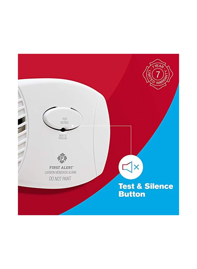 FIRST ALERT Carbon Monoxide Detector Alarm White 3.4x1.4x5inch - Image 5