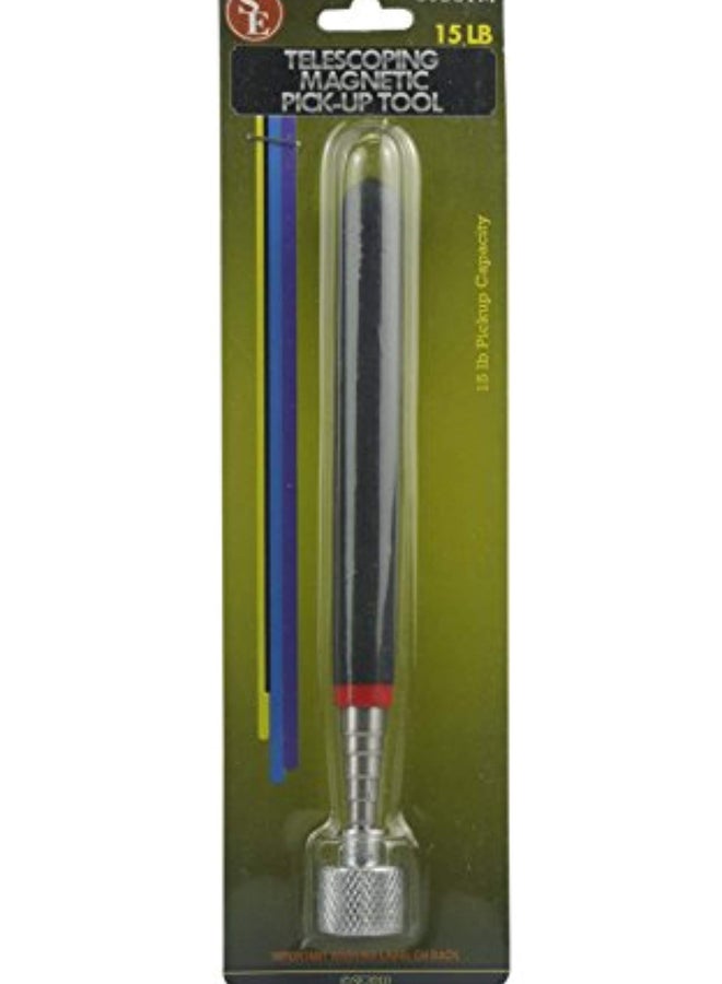 SE Telescoping Magnetic Pick-Up Tool Black/Red/Silver 9.5x2.9x1.3inch - Image 2