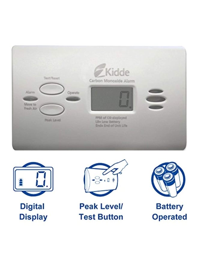 Kidde Carbon Monoxide Alarm With Digital Display White 4.5x1.5x2.8inch  - Image 5
