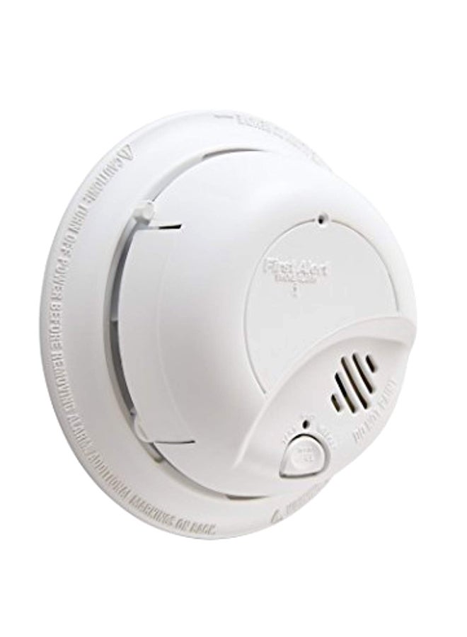 FIRST ALERT Hand Wired Smoke Detector Alarm White 5.6x5.6x2.2inch  - Image 1