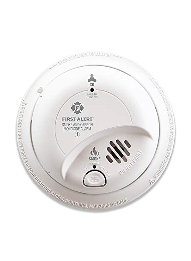 FIRST ALERT Smoke Detector And Carbon Monoxide Detector Alarm White 5.6x5.6x1.9inch - Image 1