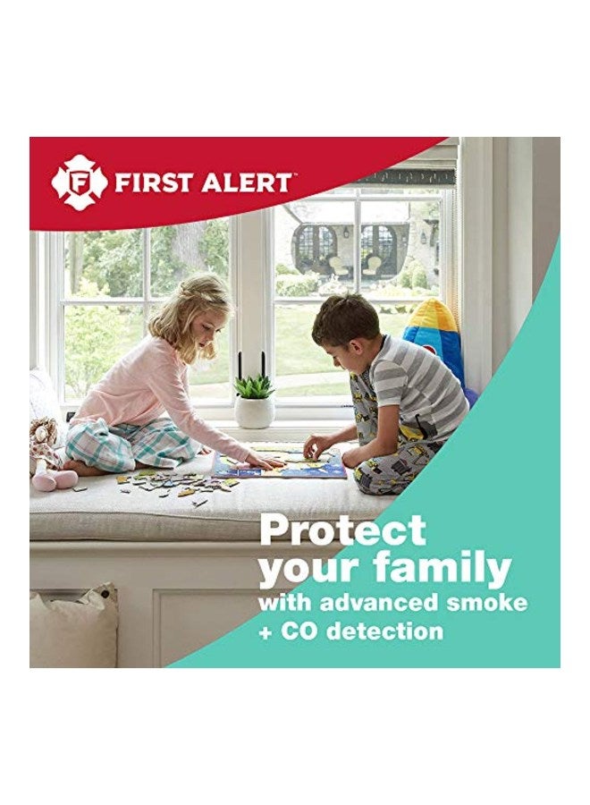 FIRST ALERT Smoke Detector And Carbon Monoxide Detector Alarm White 5.6x5.6x1.9inch - Image 2