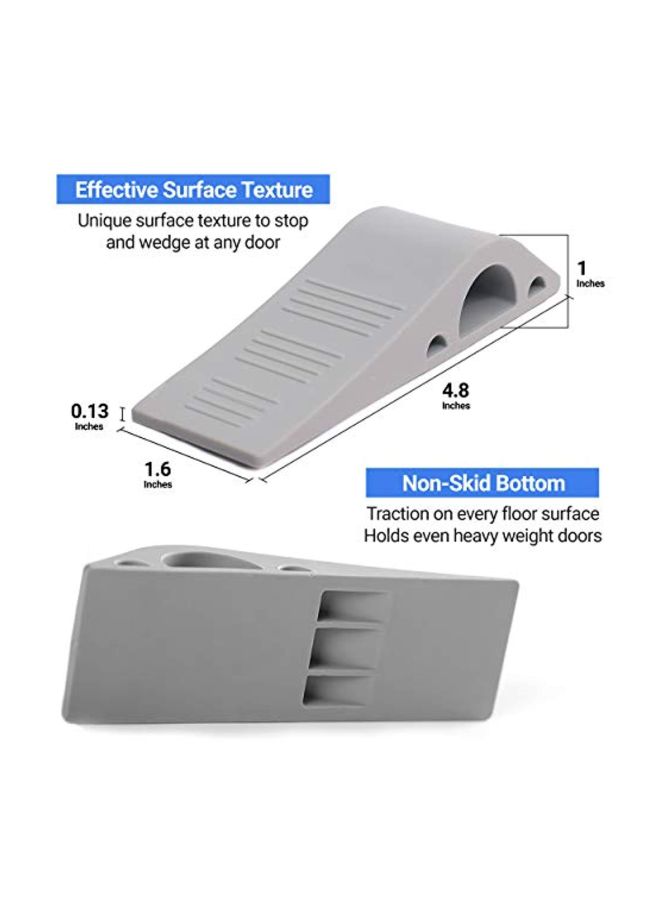 Wundermax Decorative Door Stopper With Holder Grey/White 4.8x1.6x1inch  - Image 2