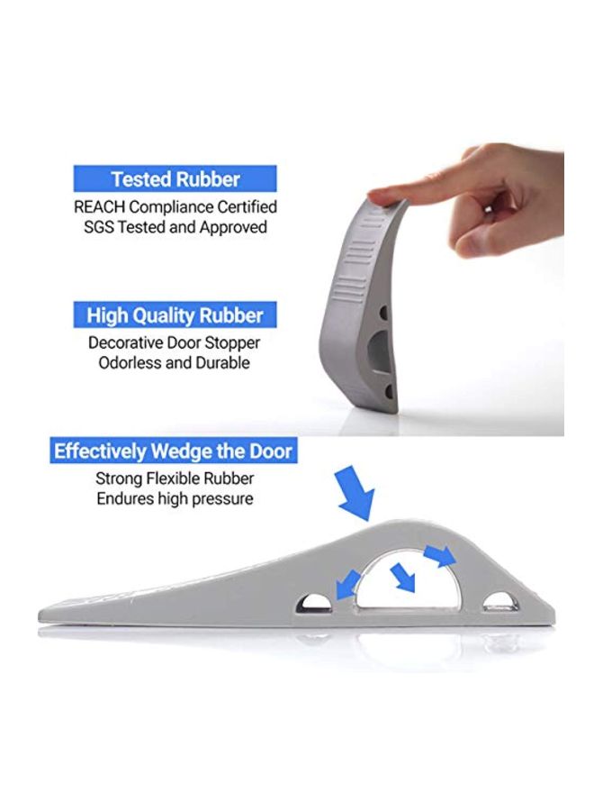 Wundermax Decorative Door Stopper With Holder Grey/White 4.8x1.6x1inch  - Image 3