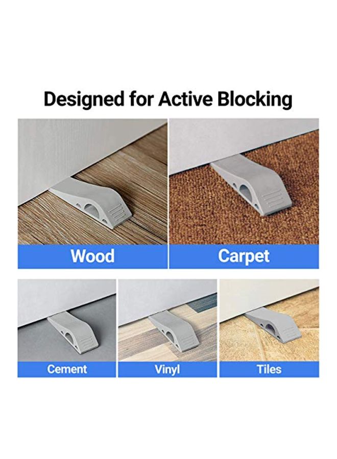 Wundermax Decorative Door Stopper With Holder Grey/White 4.8x1.6x1inch  - Image 5