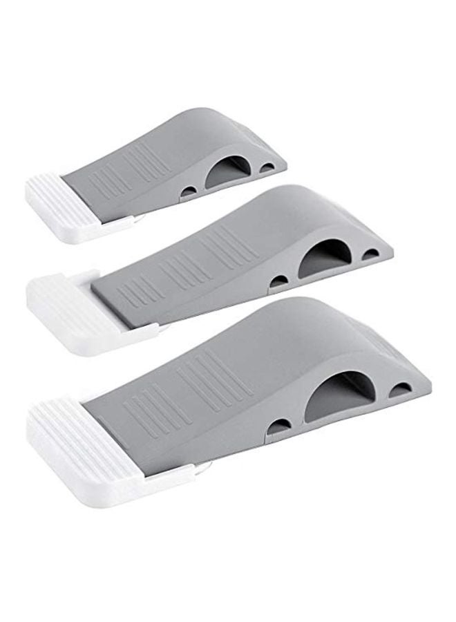 Wundermax Decorative Door Stopper With Holder Grey/White 4.8x1.6x1inch  - Image 1