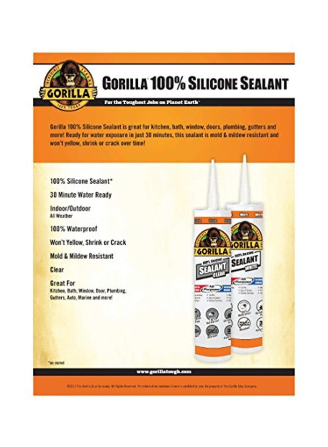 Gorilla Silicone Sealant Caulk Clear 295ml  - Image 2