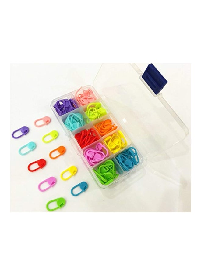 مويركا مجموعة محددات لغرز الحياكة مكونة من 240 قطعة أحمر/ أصفر/أخضر 6 x 2.9 x 1.3بوصة - Image 2