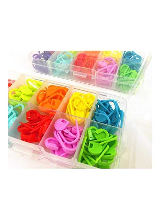 مويركا مجموعة محددات لغرز الحياكة مكونة من 240 قطعة أحمر/ أصفر/أخضر 6 x 2.9 x 1.3بوصة - Image 3