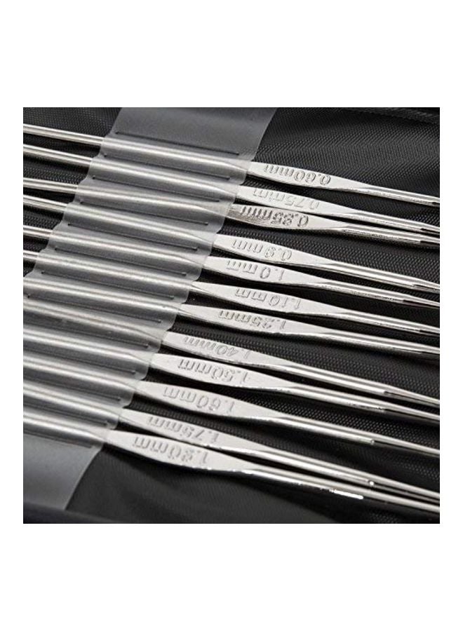 BetyBedy 22-Piece Aluminium  Crochet Hook Set Gold/Blue/Purple 7.1x5.1x0.6inch  - Image 3