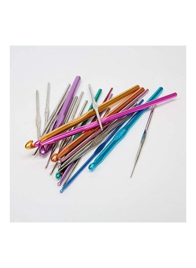 BetyBedy 22-Piece Aluminium  Crochet Hook Set Gold/Blue/Purple 7.1x5.1x0.6inch  - Image 5