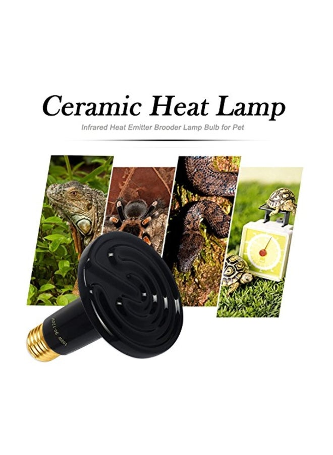 OMAYKEY 2-Piece Heat Lamp With Digital Thermometer Black 4.1x3.2x3.2inch - Image 4