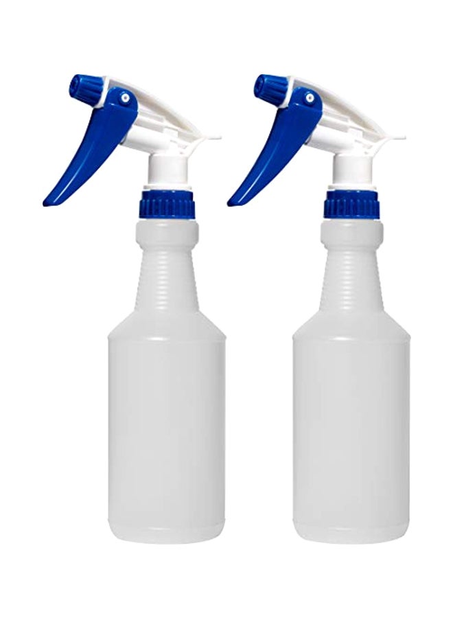 Bar5F 2-Piece Plastic Trigger Spray Bottle Set White/Blue - Image 1