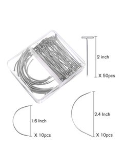 Bememo 70-Piece Wig Making Needles Silver 2inch  - Image 2