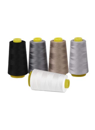 5-Piece Polyester Sewing Thread Set Multicolour 3000yard - v1557477909/N25347269A_1