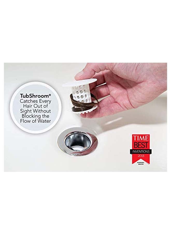 The Revolutionary Tub Drain Protector White 2.2 x 2.2 x 2inch - v1557477946/N25347312A_2