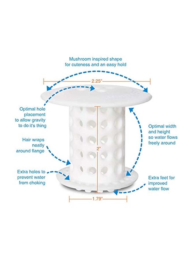 The Revolutionary Tub Drain Protector White 2.2 x 2.2 x 2inch - v1557477953/N25347312A_4