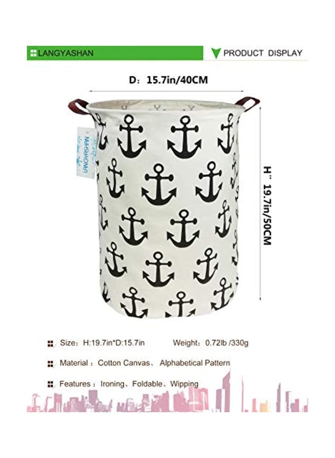 LANGYASHAN - Heavy Duty Anchor Storage Bin White/Black - Image 1
