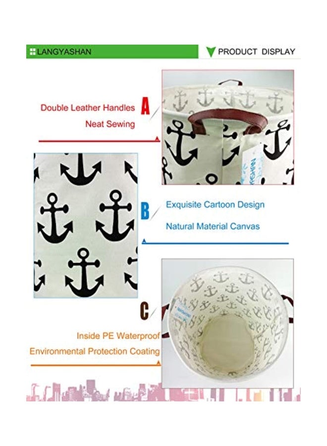 LANGYASHAN - Heavy Duty Anchor Storage Bin White/Black - Image 1