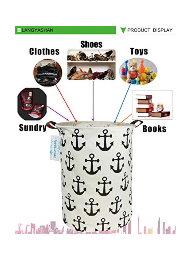LANGYASHAN - Heavy Duty Anchor Storage Bin White/Black - Image 1