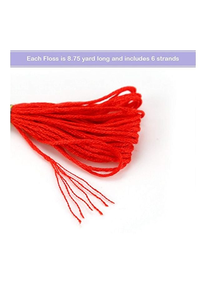Caydo - 50-Piece Skeins Thread Cross With Bobbins Multicolour - Image 1