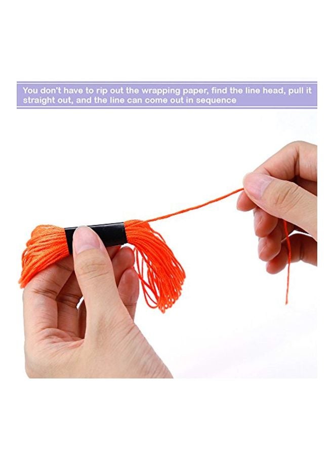 Caydo - 50-Piece Skeins Thread Cross With Bobbins Multicolour - Image 1