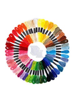 50-Piece Skeins Thread Cross With Bobbins Multicolour