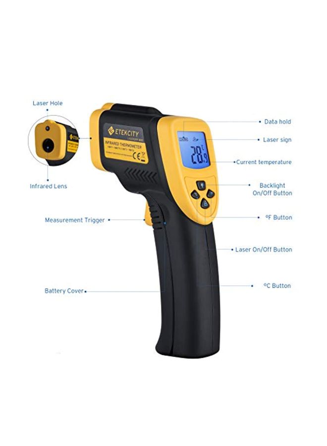 ETEKCITY 800 Digital Infrared Thermometer Black/Yellow  - Image 2