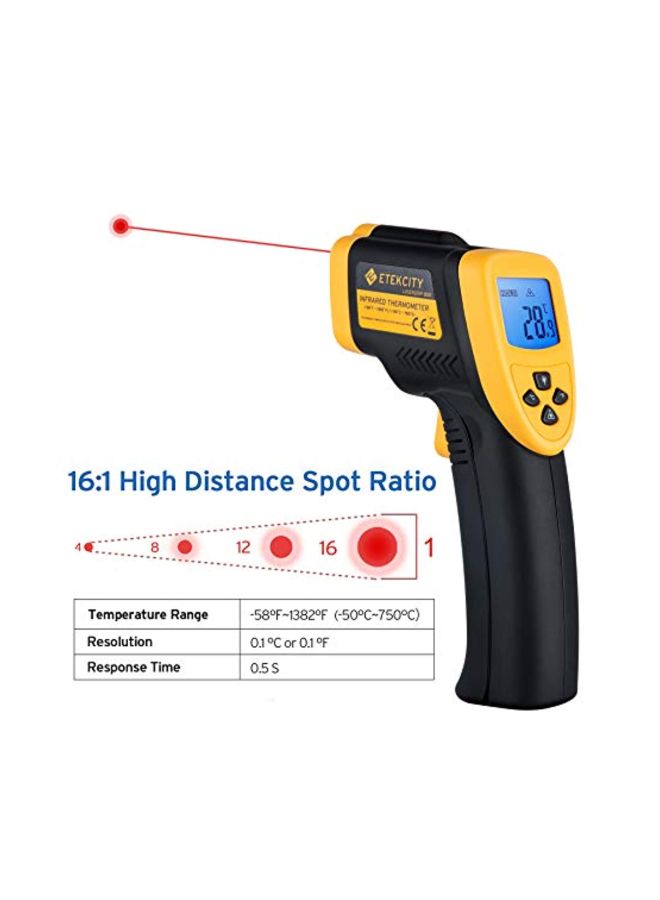 ETEKCITY 800 Digital Infrared Thermometer Black/Yellow  - Image 3