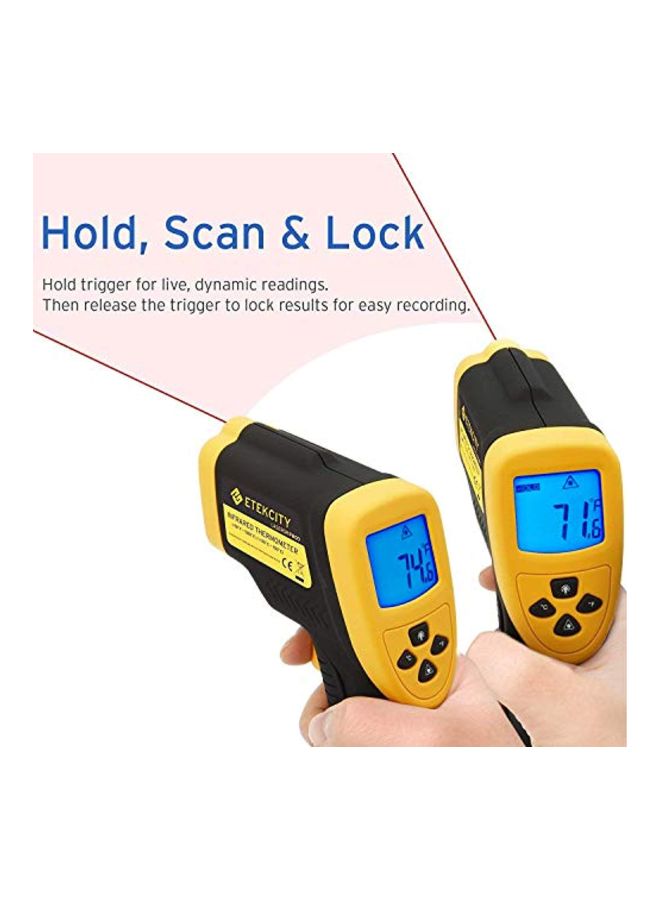 ETEKCITY 800 Digital Infrared Thermometer Black/Yellow  - Image 4
