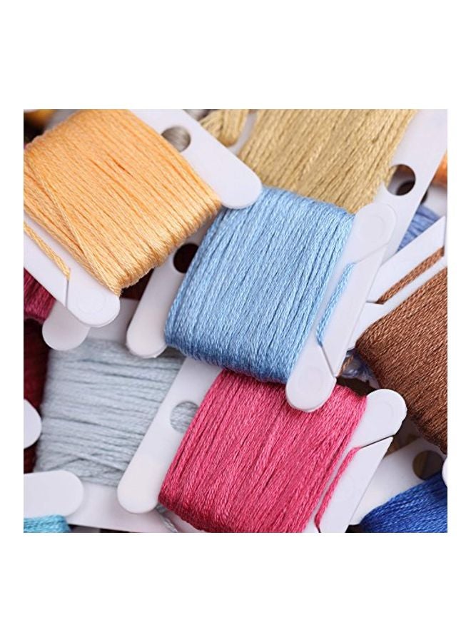 Caydo - 50-Piece Skeins Thread Cross With Bobbins Multicolour - Image 1