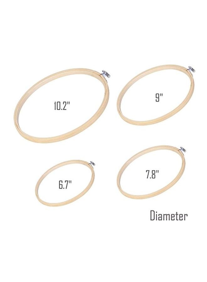 Caydo 4-Piece Embroidery Hoop Set Beige  - Image 3