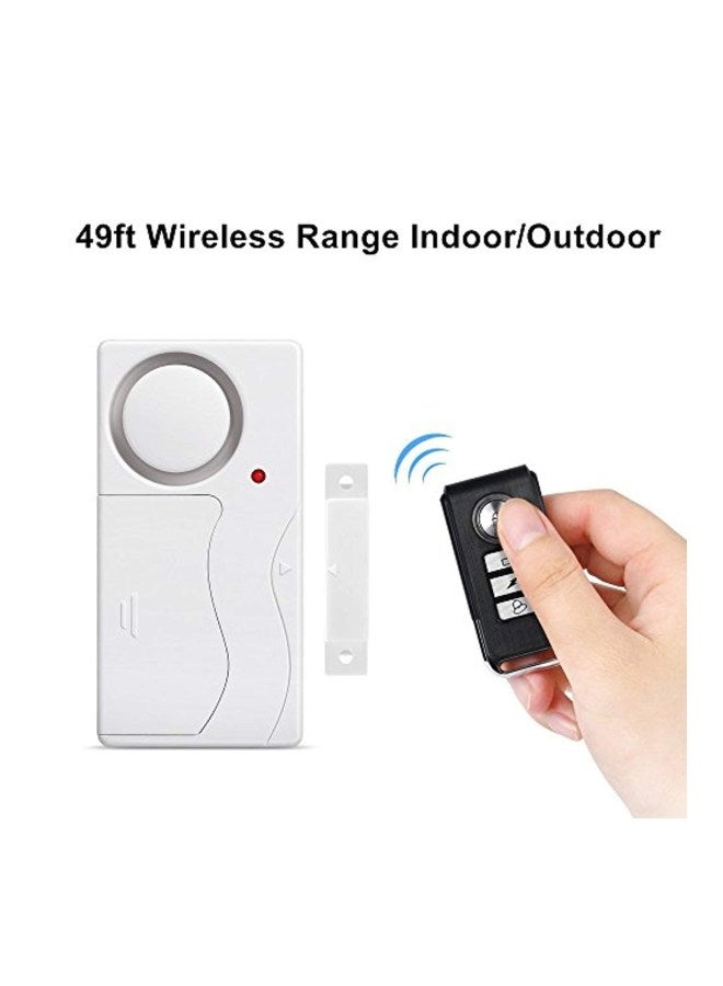 wsdcam Wireless Anti-Theft Remote Control Door Alarm White/Grey 3.4x1.6x0.6inch - Image 2