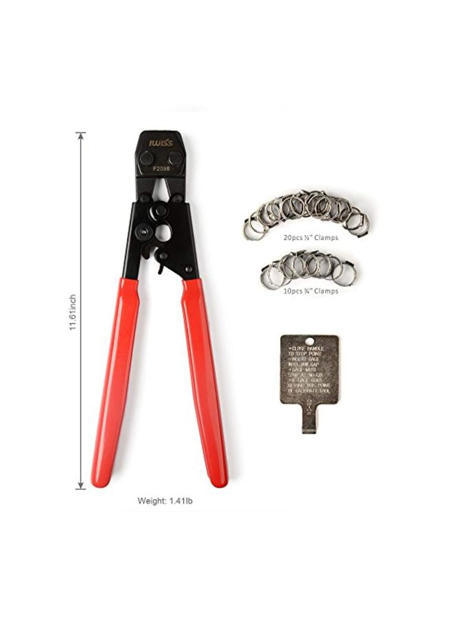 IWISS Ratcheting Cinch Crimping Tool Red/Black 11x1x7inch - Image 2